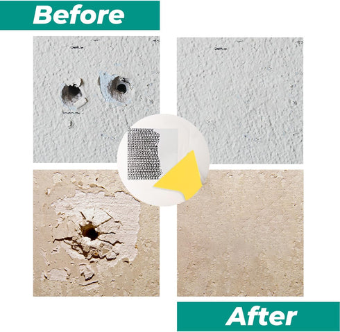 Drywall Repair Patch Kit | Wall Patch Repair Kit | Self-Adhesive Wall Hole Repair Fiberglass Meshes (1Pcs x 8 Inches) | Heavy Duty Wall Repair (8 ...