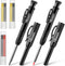 Hiboom 2 Pack Solid Carpenter Pencils with Pencil Cap and 18 Refills, Long Nose Deep Hole Mechanical Pencil Marker, Scribe Tool with Built-in Shar...