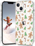 Christmas Clear Phone Case for iPhone 13 Mini,Christmas Gingerbread Man Pattern Case Cover Soft TPU Protective Slim Shockproof Cover Boys Girls Ph...
