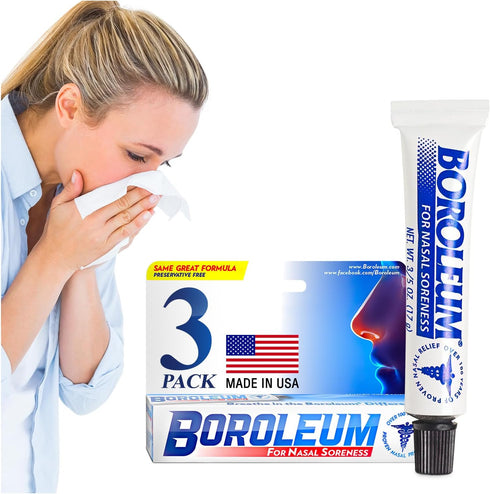 Boroleum Dry Relief Nasal Soreness & Stuffy Nose Relief | Medicated Nasal Gel and Nose Moisturizer...
