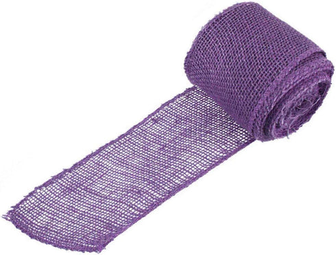 JubileeYarn Burlap Jute Craft Ribbon - 3" x 10 Yards - Purple - 1 Roll...