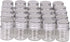 Mini Glass Bottles with Screw Caps 5ml 24 Sets Aluminum Top Metal Lids 5 Milliliter Tiny Vials Small Jars DIY Storage Art Craft Decor...