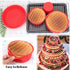 Silicone Mould for Baking Nonstick Layer Cakes Bakeware Round Cake Pans Chocolate Rainbow Cake for Birthday Wedding Party 4 6 8 9 Inch Set of 4...