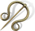 Armory Replicas™ - Hand Forged Pennanular Renaissance Brass Brooch - Iron Brass Medieval Functional Handmade Elegant Cloak Pin Cosplay Costume Dre...