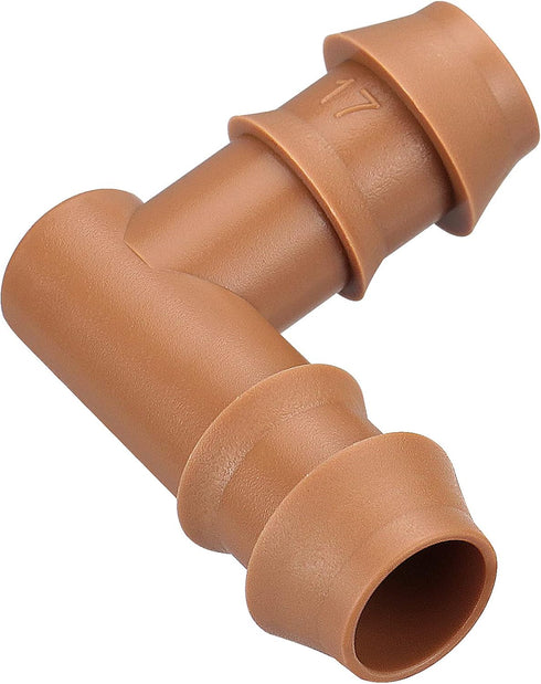 Drip Irrigation Fittings Kit for 1/2 inch Tube (0.600”ID), 24 Pieces Drip Irrigation Parts Set - 6 Tees, 6 Couplings, 6 Elbows, 6 End Caps, Drip L...