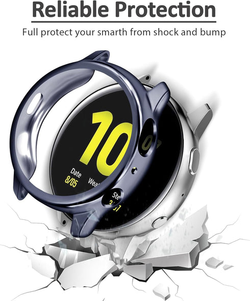 Tobfit Compatible with Samsung Galaxy Watch Active 2 Watch Case Screen Protector 44mm, Soft TPU Full Around Protective Cover for Samsung Galaxy Ac...