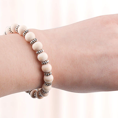 BronaGrand 300pcs 8MM Natural Color Round Ball Wood Spacer Beads Jewelry Findings Charms...