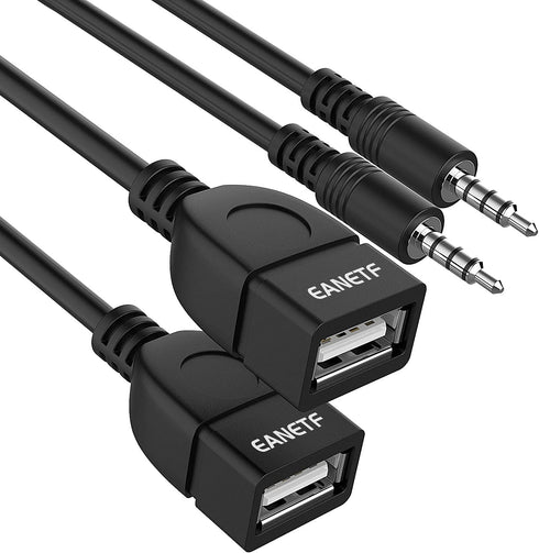 USB to Aux Audio Adapter, 3.5mm Male to USB Female Adapter for Playing Music with U-Disk in Your Car,orked only When Your CAR 3.5mm AUX Port Must ...