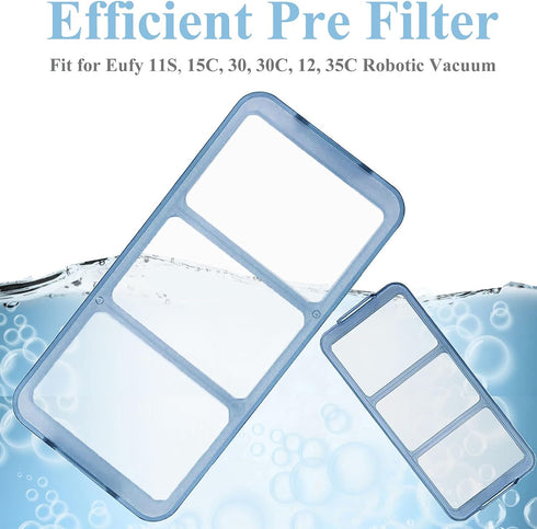 Replacement Parts Accessories Kit for Eufy RoboVac 11S, 15C, 30, 30C, 12, 35C Vacuum Filters, 10 Side Brushes, 10 Filter, 2 Main Brush, 1 Pre Filt...