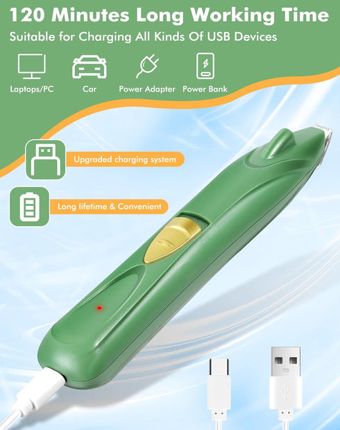 Dog Clippers for Grooming, Cordless Dog Grooming Kit for Small Dogs with LED Light, Rechargeable Low Noise Cat Hair Trimmer for Grooming Pet Hair ...