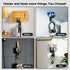 Universal Pot Lid Holder, 2 Pack Self Adhesive Pot Lid Organizer, Along with Three Hooks at The Bottom and 2 Pack Command Cord Bundlers for Kitche...
