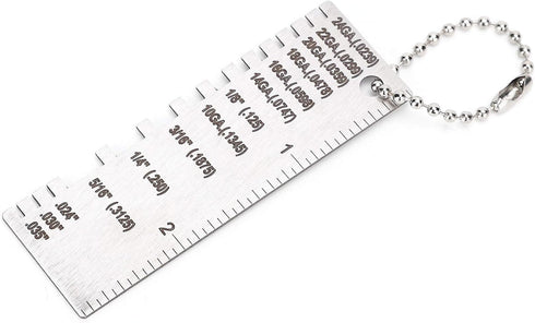 Stainless Steel Welding Gauge, Sheet Metal Thickness Gauge with Scale, Wire Sheet Metal Welding Gauge Size Checking Tool Measuring Instruments...