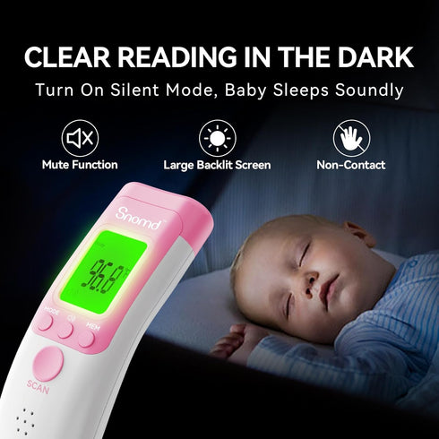 Digital Non-Contact Infrared Forehead Thermometer for Adults and Kids, 3 in 1 Medical Thermometer for Baby with Backlight LCD Screen...