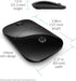 HP Wireless Mouse Z3700 (26V63AA#ABL, Black), Dimensions (mm) : 101 x 60 x 25.3...