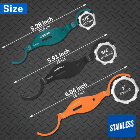3 PCS Lockout Wrench Kit, Conduit Lockout Wrench Set, ½ & ¾ & 1 Inch Metal Steel Construction Spanner Wrench, Offset Bends, Loosen/Tighten Locknut...