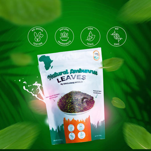 Natural Ambunnu Leaves by Excluniq World 50g pack | Herbal Hair Detangler, Shampoo & Conditioner for Dry and Damaged Hair | African Traditional Sc...