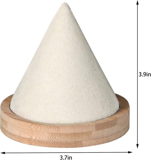 Bamboo Cone Bracelet Display Stand for Show Selling (Beige)...