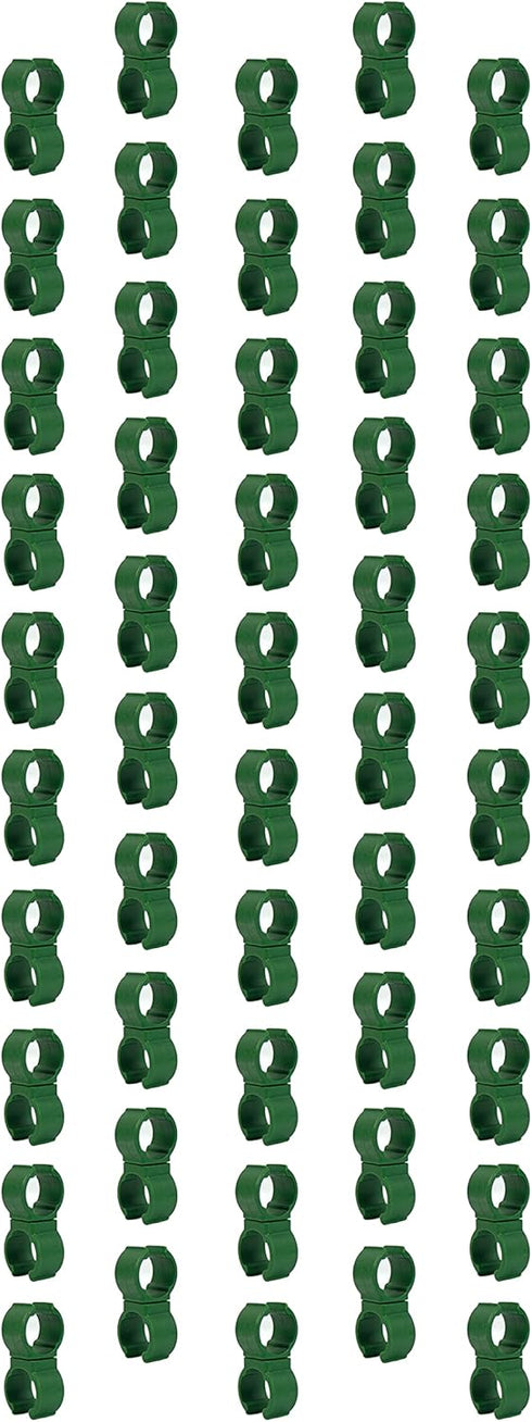 50X Plant Trellis Cane Connector, Climbing Rattan Stent Accessories Plant Connector Stake Clip for Garden Orchard Tomato Cage 11mm (7/16 inch)...