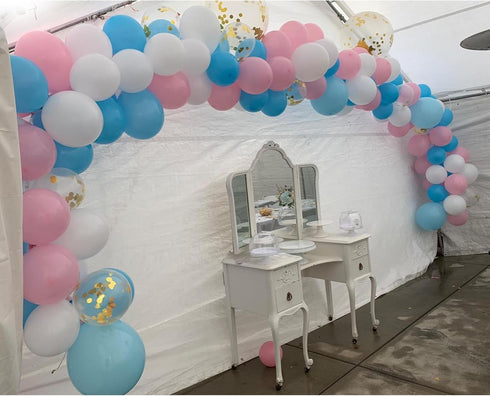 White light pink light blue Balloons,100 Pack 12 Inch Latex Balloons,for Baby Shower Birthday Boy or Girl Gender Reveal Party Supplies Party Decor...