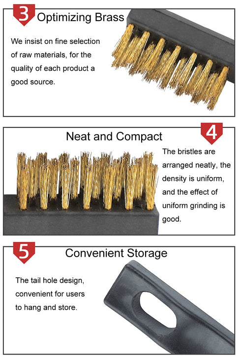 Brass Brush, Brass Wire Brush Rust Remover, Small Wire Brush Brass Brushes for Cleaning, Paint Stripper for Metal Wood Rustoleum Fabric Spray Pain...