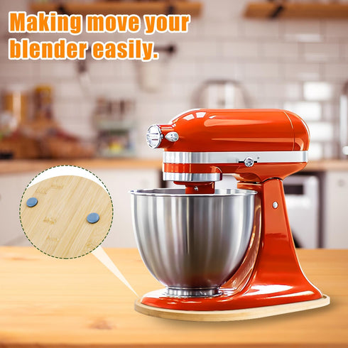 Mixer Sliding Mats for Stand Mixer, Waterproof Kitchenaid Mixer Slider Mat Wood Mixer Mover Mat Slide Pad for Mixer with 5-8 Qt Mixer and Mixer Ap...