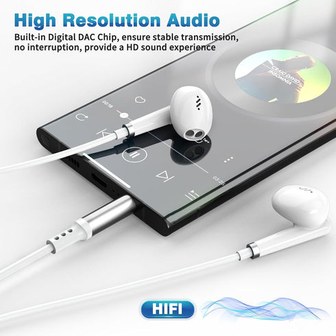 3.5mm Headphones Wired Earbuds for Chromebook Laptop,in-Ear Headset Earphones with HD Mic,Clear Call,Volume Control for Nintendo Switch,MP4/MP3,Sa...