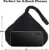 ele ELEOPTION Women Black Beaded Clutch Purse Women's Evening Clutch Triangle Lady Girl Evening Bag for Cocktail Wedding Party for 6.0inch Android...