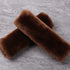 2 Pack Automotive Authentic Sheepskin Car Seat Belt Pads, Soft Shoulder Pad, Neck Cushion Protector, Genuine Natural Merino Wool (Saddle Brown)...