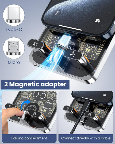 Wireless Car Charger Vent Mount, Car Phone Holder 15W Fast Charging, Auto Clamping Air Vent Phone Mount for iPhone 15/15 Pro/15 Pro Max, Samsung G...