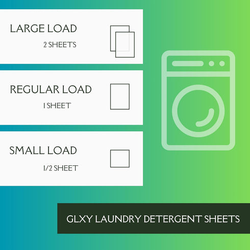 GLXY Laundary Detergent Sheets, 50 Sheets (upto100 Loads), Biodegradable, Eco Friendly, No Plastic....