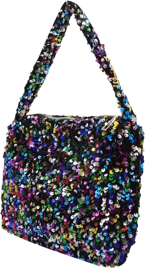 Sparkle Sequins Mini Purse for Women Bling Evening Handbag Clutch Glitter Shoulder Bag for Party Wedding...