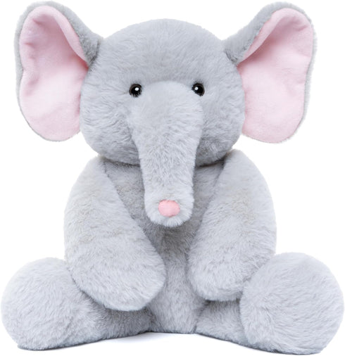 Elephant Teddy Bear Stuffed Animals Plush Elephant Toys with Pink Ears Nose for Girls Boys Kids Babies Shower Bedtime Gifts, 15.7"...