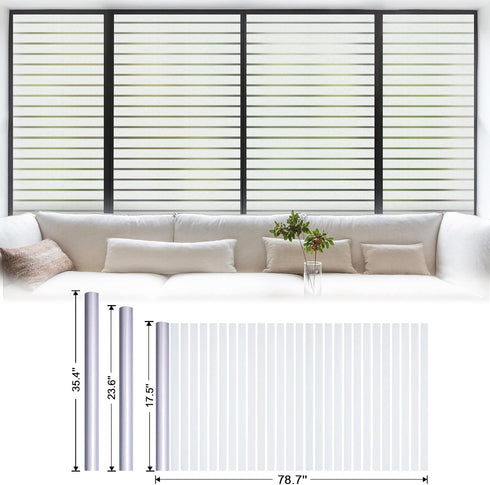 Viseeko Window Privacy Film: Frosted Glass Window Film Window Cling Privacy Film Door Window Covering Day and Night Privacy Window Film Heat Block...