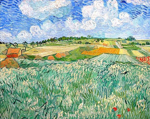 NIHO-JIUMA Diamond Painting kits Van Gogh The Plains of Orvison,5D Diamond Art Kits Round Full drill Canvas Painting Gift for Adult,Home Decor(40X...