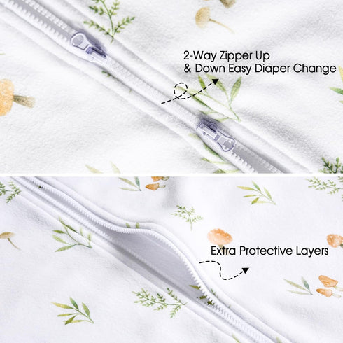 david's kids Micro Fleece Baby Sleep Sack 0-6 Months, Soft Baby Wearable Blankets with 2-Way Zipper, 2 Pack Sleeping Bags for Infant Newborn Boys ...