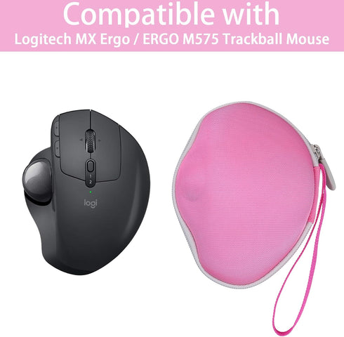co2CREA Hard Case Replacement for Logitech MX Ergo/ERGO M575 Wireless Trackball Mouse (Pink Case)...