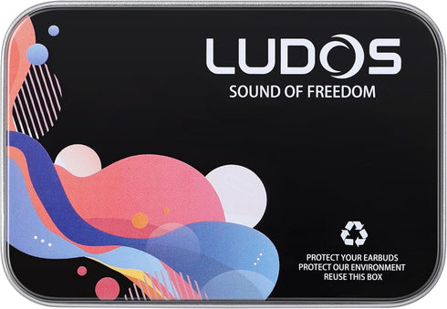LUDOS Ultra Wired Earbuds in-Ear Headphones, 5 Years Warranty, Earphones with Microphone, Noise Isolating Ear Buds, Memory Foam for iPhone, Samsun...