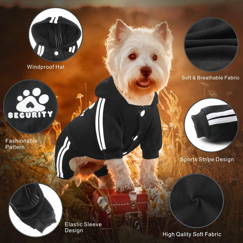 Dog Hoodie, Dog Clothes 4 Legs Sweatshirt Security Hoodies Jumpsuit Soft & Warm Sweater Outfit Pullover Dog Winter Coat, Dog Hoodies for Small Med...