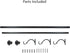 Decopolitan 27865-36BLK Urn Single Rod Set, 36 to 72-Inch, Antique Black...