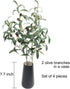 SHACOS 4 PCS 28 inch Artificial Olive Branches for Vases Greenery Olive Stems Faux Tree Branch Twig for Home Wedding Shop Office Garden Decor DIY ...