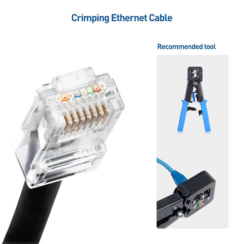 Cable Matters 100-Pack Cat 6 Pass Through RJ45 Connectors (Cat 6 Ends / Cat6 Connector / RJ45 Modular Plugs/Ethernet Plugs/Network Connector) for ...