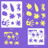 10 Pieces Stain and Splatter Stencils Shoe Stencils Graffiti Stencils DIY Art Stencils for Painting on Wood, Canvas, Paper, Fabric, Floor, Wall...
