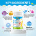 500 MG Calcium Supplement with Vitamin D3 & K2, Zinc, Magnesium & Prebiotics. Kids Vitamins for Kids' Height. Bone Strength, High Absorption, Oran...
