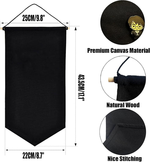 3PCS Pin Display Banner Board, Enamel Pin Collection Display Holder with Hooks, Pin Board for Enamel Pin, Wall Hanging Brooch Jewelry Organizer (A...