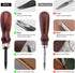 WUTA Leather Edge Beveler,High Carbon Steel Edge Skiving,Leather Wood Handle Leather Tools,Leather Craft Keen Edge Cutting Tool for Beveling,Size ...