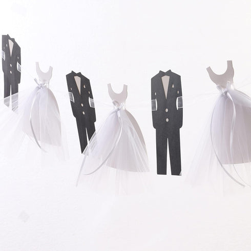 Bridal Shower Decoration Wedding Banners - Core Decorations for The Bride and Groom, Engagement Party Table Decorations, Wedding Dress Selection, ...