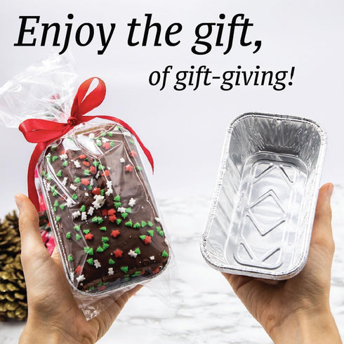 Spare Essentials Aluminum Pans - Mini Foil Loaf Pans (55 Pack) 1Lb - 1 Pound Disposable Aluminum Baking Pans for Individual Bread, Cake, Meatloaf ...