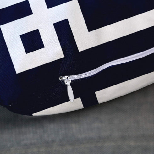 Emvency Throw Pillow Cover Cute Preppy Navy Blue Greek White Key Girly Decorative Pillow Case Home Decor Square 20 x 20 Inch Pillowcase...