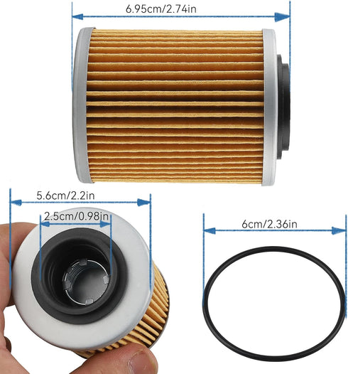 420956123 X3 Oil Filter for Can Am Maverick X3 2017-2023 Max Turbo R RR 2019-2023 Ryker STD 600 900 ACE Sea-Doo Ski-Doo Spark 2 Up 3 Up SBT 36-115...