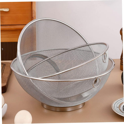 Stainless Steel Rice Basket Noodle Strainer Large Strainer Washing Machine Filter Vegetable Washing Basket Fruits Basket Stainless Steel Washing B...